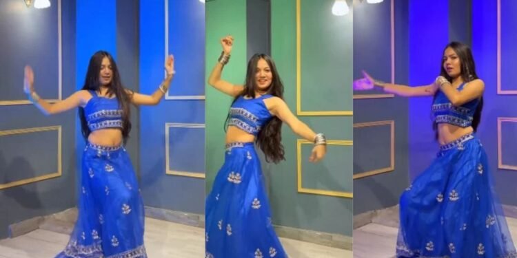 नीले घाघरे में लड़की ने कजरारे गाने पर किया शानदार डांस, अदाओं ने जीता लोगों का दिल