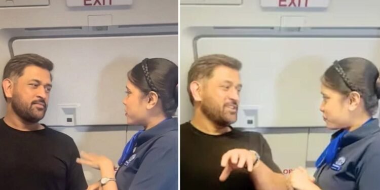 ड्यूटी पर थी थकान, सामने मिल गए ‘कैप्टन कूल’! एयर होस्टेस के साथ धोनी की इस मुलाकात ने जीता सबका दिल